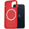 Pouzdro a kryt na mobilní telefon Apple AlzaGuard Silicone Case Compatible with Magsafe iPhone 13 Mini červené