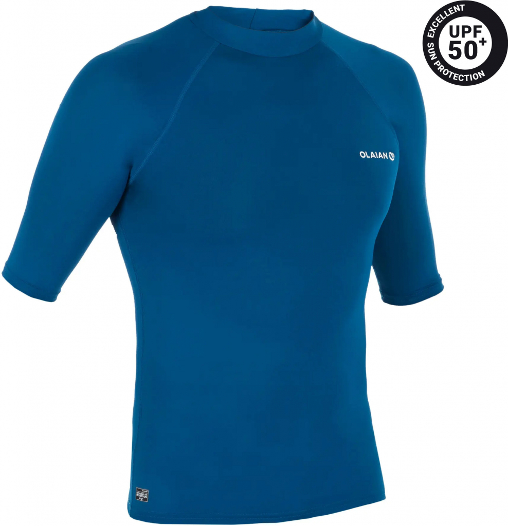 Olaian pánské tričko na surf 100 s UV ochranou modré