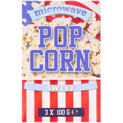 Popcorn do mikrovlnky sladký 3x100g