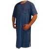 Pánské pyžamo Xcena noční košile krátký rukáv modrá