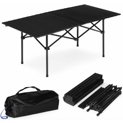 MultiGarden XLP150-120-1 Skládací kempingový stůl 120 x 55 cm s taškou, černý – Zboží Mobilmania