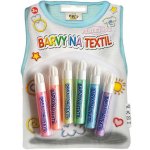SMT Creatoys Barvy na textil perleťové 6 ks na kartě 14 x 20 cm – Zboží Mobilmania