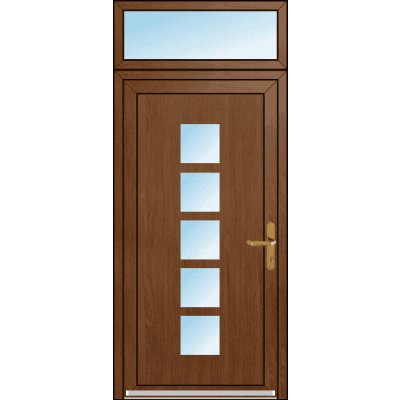 OknaDvereNaMiru.cz Vchodové dveře STYL Lucy + Nadsvětlík zlatý dub 90 x 220 cm – Zboží Mobilmania