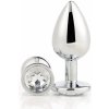 Anální kolík Dream Toys Gleaming Love Plug Silver Medium