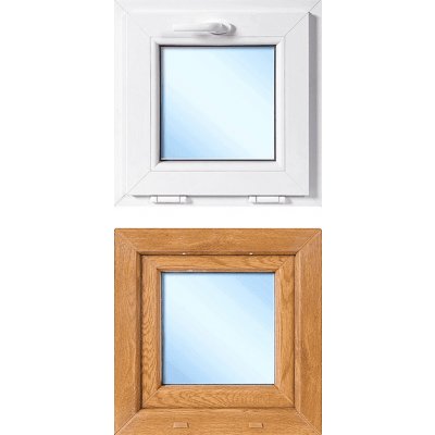 OknaDvereNaMiru.cz Plastové okno sklopné, zlatý dub / bílá, 50x50 cm – Hledejceny.cz