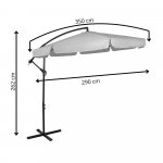 SPRINGOS CASABLANCA GU0042 Zahradní slunečník 290 cm, světle šedý – Hledejceny.cz