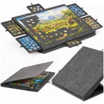 SPRINGOS Podložka na puzzle 1500 dílků se 6 zásuvkami šedá – Sleviste.cz