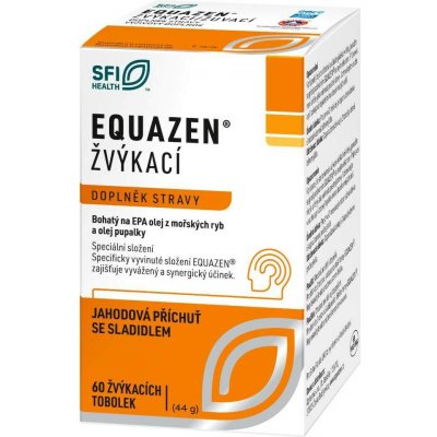 Equazen Omega 3 + Omega 6 jahoda 60 žvýkacích kapslí – Hledejceny.cz