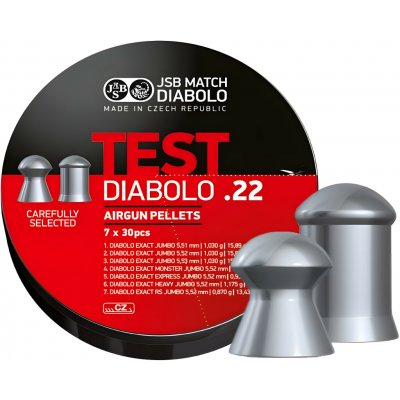 Diabolky JSB Match Diabolo JSB Exact Jumbo TEST .22 210 ks – Zboží Dáma