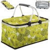 Nákupní taška a košík Verk 14195 Nákupní skládací košík zelený květ