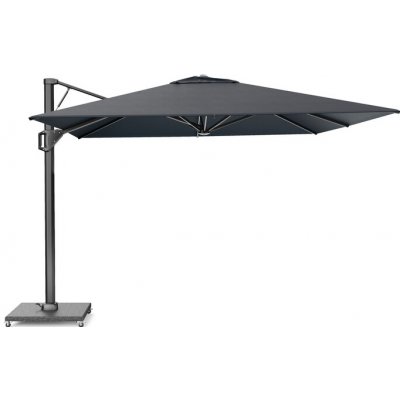 Platinum Luxusní boční slunečník BEAUFORT se stabilizační pružinou- čtverec 320x320 Faded black premium 7154P – Zbozi.Blesk.cz
