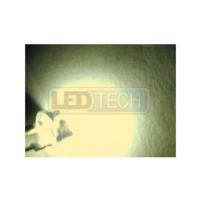 LED dioda 8mm straw hat 0.5W Teplá bílá