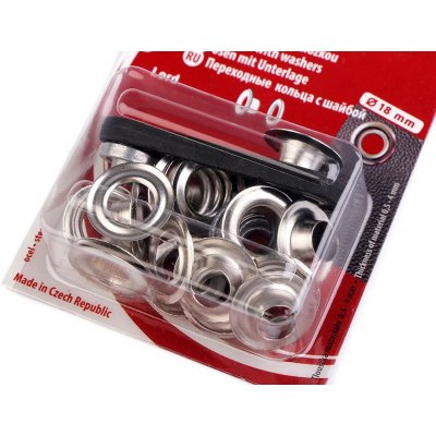 Průchodky s podložkou vnitřní Ø8 mm / vnější Ø18 mm, střední, nikl – Hledejceny.cz