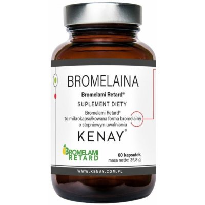 Kenay Bromelain Bromelami Retard 2500 GDU 60 kapslí – Hledejceny.cz