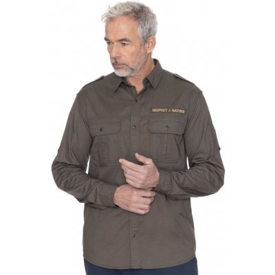 Bushman košile Stuart dark brown – Zboží Mobilmania