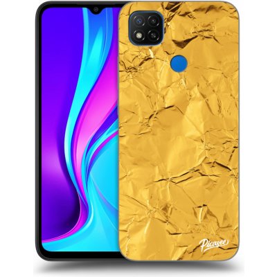 Pouzdro Picasee silikonové Xiaomi Redmi 9C - zlaté čiré