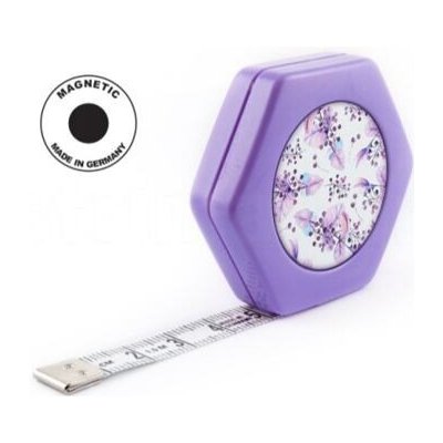 Krejčovský metr 150 cm Hexagon magnetický varianta fialová – Zboží Dáma