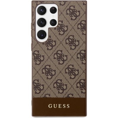 Guess PU 4G Stripe Samsung Galaxy S24 Ultra hnědé – Sleviste.cz