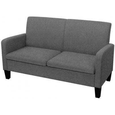 ZBXL 2místná sedačka 135 x 65 x 76 cm tmavě šedá – Zboží Dáma