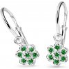 Náušnice Cutie Jewellery dětské z bílého zlata C2746B-Green