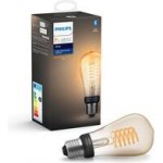Philips Hue Filament BT LED žárovka E27 ST64 9W teplá bílá chytrá LED žárovka 600 lm 2200 K stmívatelná – Zboží Mobilmania