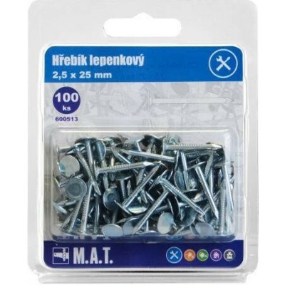 hřebík lepenkový 25x2,5mm Zn (100ks) – Sleviste.cz