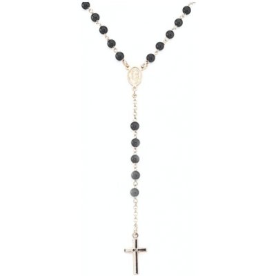 Amen Růžově zlacený s krystaly rosary CRORN4