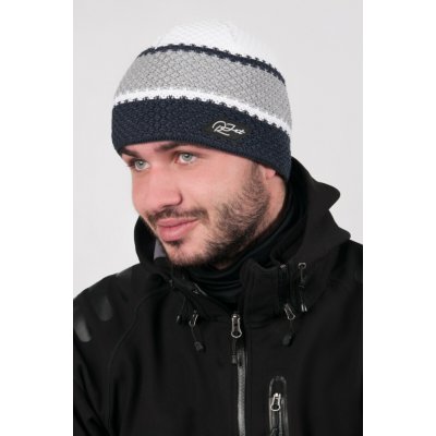 R-JET ČEPICE PÁNSKÁ ZIMNÍ PLETENÁ ČERNÁ/ŠEDÁ/BÍLÁ 038 HR 038 – Hledejceny.cz