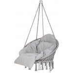 KIK Zahradní houpačka čapí hnízdo s XXL polštářem šedé 120kg – Zboží Dáma