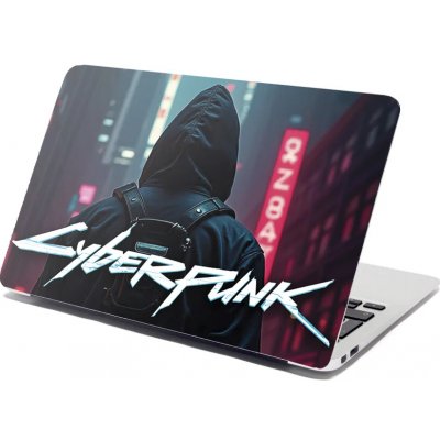 Sablio Samolepka na notebook Cyberpunk 2077 Pohled do města - 38x26 cm – Hledejceny.cz