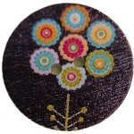Knoflík dřevěný "Noční květ" – Sleviste.cz