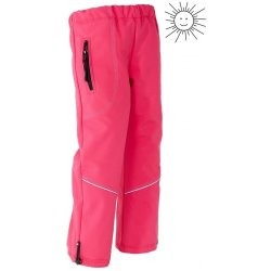 dětské letní softshellové nepromokavé kalhoty růžová