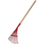 Teddies Hrábě planžetové červené s násadou kov/dřevo 80cm nářadí – Sleviste.cz