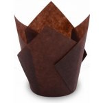 Wimex Cukrářský košíček Tulip hnědý 5x8,5 cm 16x16 cm 100 ks 72617 – Zboží Dáma