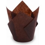 Wimex Cukrářský košíček Tulip hnědý 5x8,5 cm 16x16 cm 100 ks 72617 – Zbozi.Blesk.cz