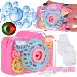 Majlo Toys Bublifuk na baterie fotoaparát Bubble Camera růžový – Hledejceny.cz
