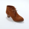 Dámské kotníkové boty Blancheporte kotníkové boty na podpatku v dřevěném vzhledu čokoládová
