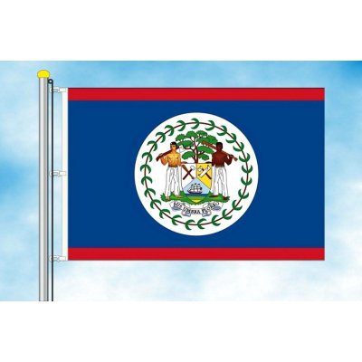 LIBEA, s.r.o. Vlajka Belize Rozměr: 40×60 cm, Uchycení: Karabiny na stožár – Hledejceny.cz
