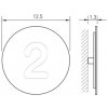 Domovní číslo Absolut/ Radius Nerezové domovní číslo Kulaté - 7 - 807e