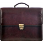 Triton kožená pánská ručně šitá aktovka Wilhelm hnědá – Sleviste.cz