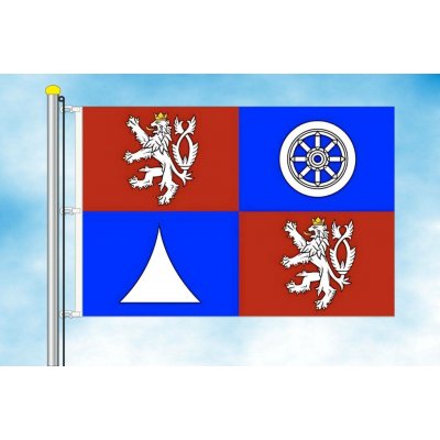 LIBEA, s.r.o. Vlajka Libereckého kraje Rozměr: 100×150 cm, Uchycení: Karabiny na stožár – Hledejceny.cz