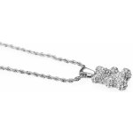 Franco Bene Stříbrný náhrdelník s přívěskem medvídka 1454 – Zboží Dáma