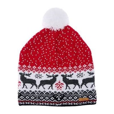 Vlnka čepice s ovčí vlnou s podšívkou Hygge červená – Zboží Mobilmania