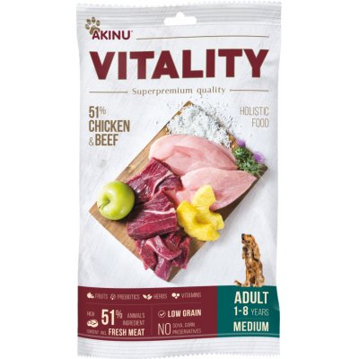 Vzorek Akinu VITALITY dog adult medium chicken & beef 80g