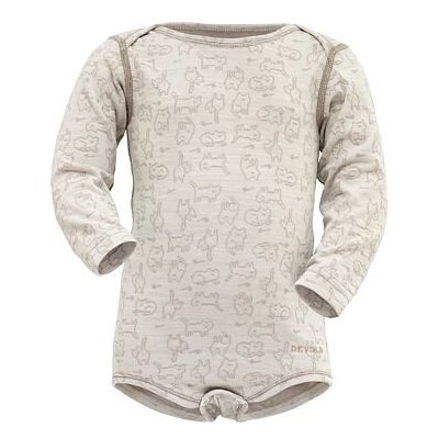 Dětské funkční body s merinem Devold Duo active baby raw white s dlouhým rukávem – Zbozi.Blesk.cz