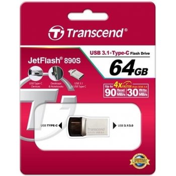 TRANSCEND JetFlash 890S OTG Type-C/A 64GB TS64GJF890S