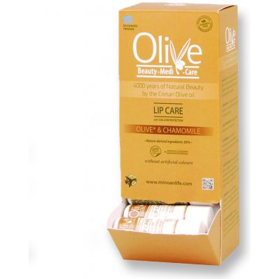 OliveBeauty medicare Olivový balzám na rty s heřmánkem a UVA/UVB ochranou 5 g – Zboží Mobilmania