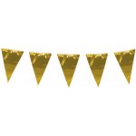 Girlanda praporky zlaté 3m – Zboží Mobilmania