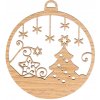 Vánoční dekorace Naše galanterie Dekorace dub stromeček 8cm