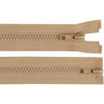 Zip kostěný No 5 dělitelný 2 jezdce / dvoucestný 70 cm bundový, malé, 308 hnědá přírodní – Hledejceny.cz